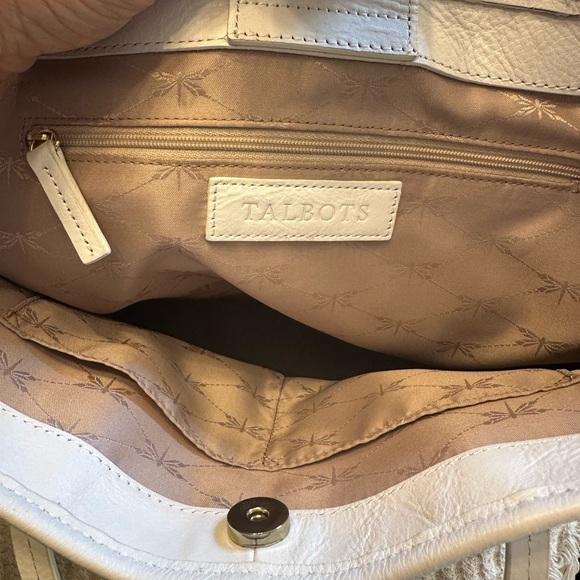 Talbots White Perforated Tote Bag - Picture 7 of 8